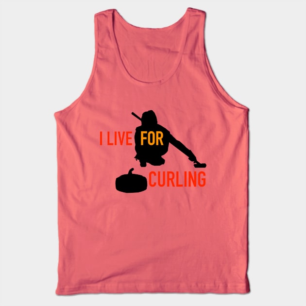 I Live for Curling Tank Top by SPINADELIC